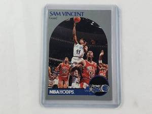 lot 136 image: Sam Vincent Michael Jordan Jersey Error Wearing #12, 1990 NBA Hoops No. 223