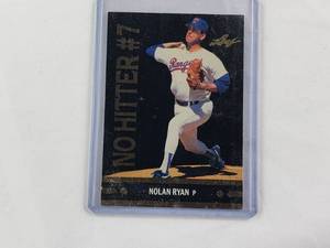 lot 153 image: Nolan Ryan No Hitter #7 1991 Leaf No. BC25