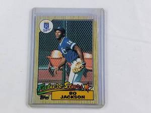 lot 157 image: Bo Jackson 1987 MLB Rookie Topps Future Stars No. 170