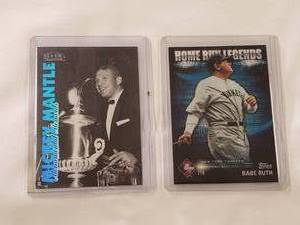 lot 197 image: Lot of 2 Mickey Mantle Monumental Moments 6 of 10 MM, Babe Ruth Home Run Legends