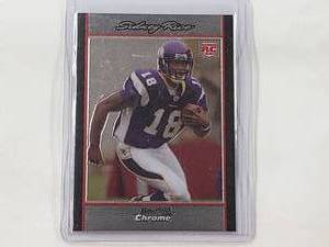 lot 204 image: Sidney Rice Rookie Bowmans Chrome No. BC79