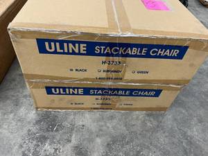 lot 80 image: ULINE STACKABLE CHAIRS