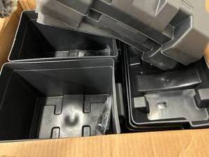 lot 116 image: 2 CASES FULL BATTERY CRATES WITH LIDS
