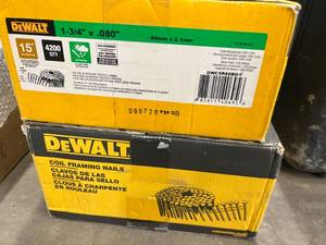 lot 120 image: 2 BOXES, NEW, DEWALT NAIL COILS