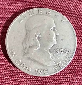lot 19 image: 1954-D Franklin Half Dollar