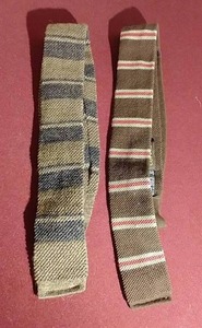 lot 45 image: (2) Vintage Western Germany Wool Neckties - Christian Dior
