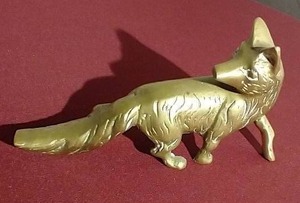 lot 53 image: Vintage Brass Fox