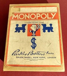 lot 110 image: Vintage Pre-1941 Monopoly Game (No Board)