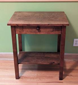 Vintage Oak Mission Style Side Table