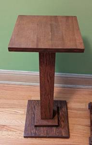 Pair of Oak Plant Stands