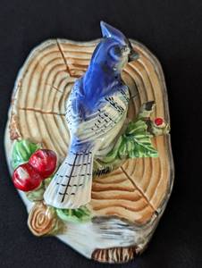 Four Pretty Bird Wall Pockets