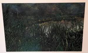 Framed Dense Grass Print by Mary Barrett