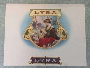 Small Framed Lyra Cigar Print