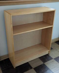 Small Blonde Wood Bookshelf