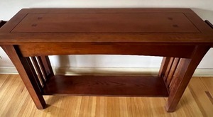 Arts and Crafts Style Console Table