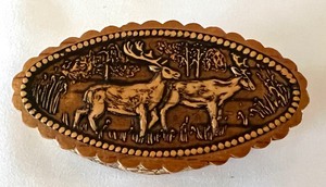 Russian Hand Made Leather Embossed Trinket Box