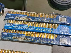 lot 474 image: Lot of (3) Dorcy Mastercell AA 24-piece Alkaline Batteries