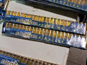 lot 475 image: Lot of (2) Dorcy Mastercell AA 24-piece Alkaline Batteries