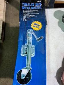 lot 492 image: 1000-lbs Trailer Jack with Wheel (in original box)