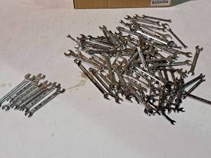 lot 580 image: Lot of (Over 50) Combination and Open End SAE Wrenches