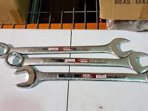 lot 582 image: Lot of (3) Shop-Tek 1-12 SAE Combination Wrenches