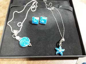 lot 6 image: 2-Brighton 925 Necklaces & 1-Pair Of Sterling Earrings (Not Box)