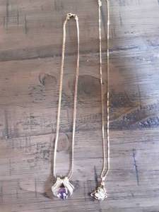 lot 26 image: Gold Tone 925 Butterfly Necklace & Gold Tone 925 Necklace