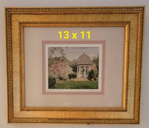 lot 32 image: Framed Artist Signed Print of Blair Bell Tower by Schaefer Miles
