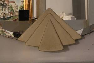 lot 3A image: Art Deco Inspired Round Wall Mirror with NorthSouth Compass Points