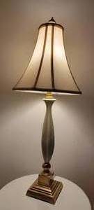 lot 12 image: Porcelain Tall Lenox Lighting by Quoizel Table Lamps, pair