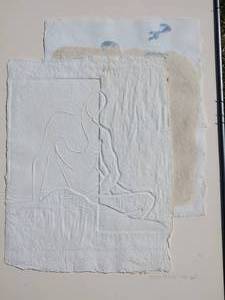 lot 37 image: Collagraph Collage Singed Raleigh Biege