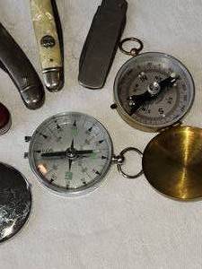 lot 112 image: Vintage German Compasses & Pocket Knife Collection