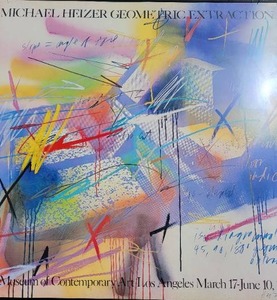 lot 35A image: Vibrant Modern Fine Art Poster - Michael Heizer - Geometric Extraction