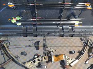 lot 19 image: Pearson Predator Compound Bow with Case and other Accessories