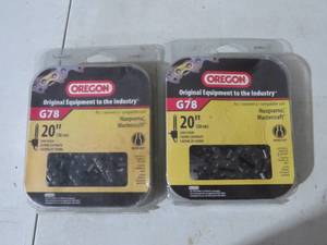 lot 54 image: Set Of 2 Oregon G78 Chainsaw Chain 20