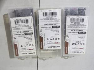 lot 58 image: 3 Pack Lot GRK Fasteners 67158- Kameleon HANDY-PK 9X2-in12 BRWN