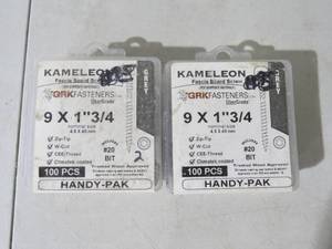 lot 59 image: 2 Pack Lot GRK Fascia Board Fasteners by Kameleon 9 x 1 34 100pks (200 Total)