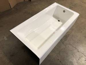 lot 19 image: Kohler Underscore 60 Soaking Bathtub for Three Wall Alcove Installation