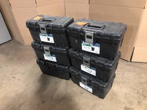 lot 24 image: Lot of Tool Storage Boxes   Customer Returns See Pictures