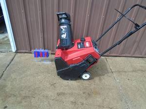 Toro 3 hp snow thrower. Used condition. As shown.