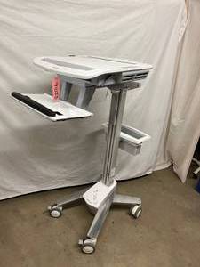 lot 16 image: MSRP $3000 Ergotron StyleView EMR Sit To Stand Computer Cart Workstation 