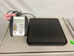 lot 68 image: MSRP $825 Detecto EYE LEVEL Portable Home Healthcare PLATFORM Scale 400 lb x 0.2 lb, EMRHER Ready GREAT FOR WEIGHING PACKAGES TOO EXCELLENT WORKING CONDITION