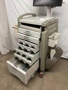 lot 19 image: WOW MSRP $6800 Capsa Solutions&nbspAvalo ACi Medication Cart With Monitor & Extras - Monitor Untested Locking system removed 