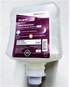 lot 79 image: MSRP $650  4 Cases DebMed Alcare Extra Foaming Hand Sanitizer 1 Liter  Dispenser Refill Bottles 6Case - With Moisturizers Ideal where a highly effective sanitizer is needed including patient care, food handling, office & EVS.