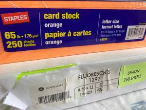Bright Color Cardstock