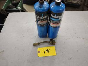 lot 191 image: Propane Torch & (2) Bottles...