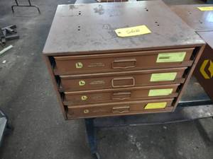 lot 568 image: 4 Drawer Parts Cabinet with Hardwar...