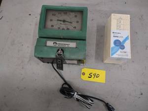 lot 590 image: Timeclock with Cards...
