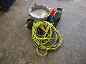 lot 637 image: Oil Drain Pans, Dispensers, Funnels...