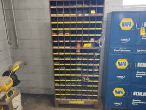 lot 65 image: (4) Lawson Parts Bins with STD Hard...